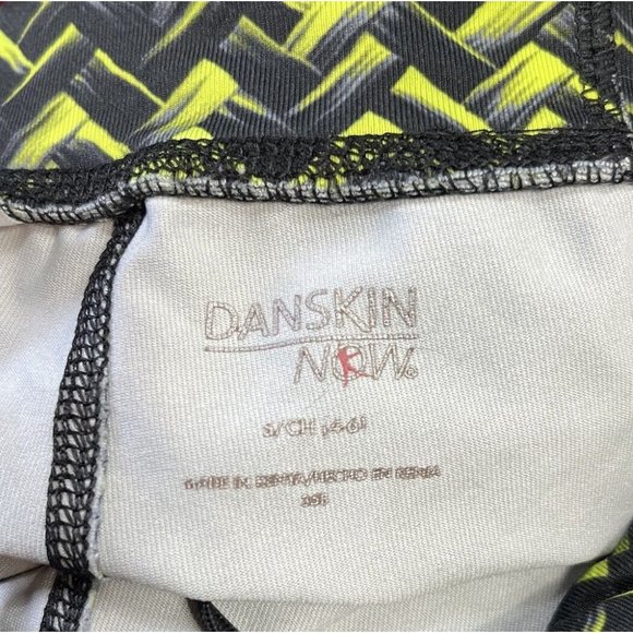 Danskin Now Black & Neon Green Capri Pants Womens Size S (4-6)Pocket - Picture 10 of 10